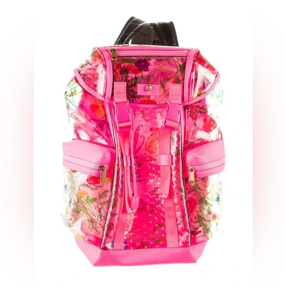 Gucci | Bags | Gucci Pvc Flora Print Backpack | Poshmark display picture 2